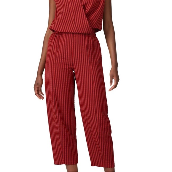 Zero + Maria Cornejo Pants - Zero + Maria Cornejo Tasmeen Striped Sleeveless Jumpsuit Sz 6